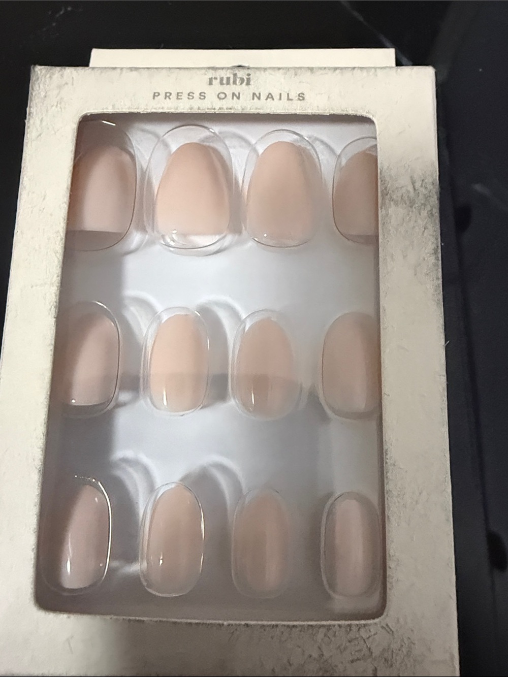 Rubi Nude Press-On Almond Nails - Soft Beige Set